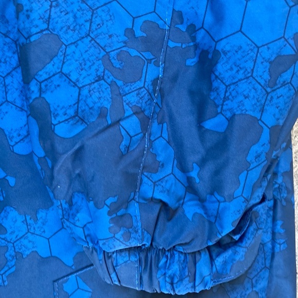 GIISAM Mens Windproof Jacket Waterproof Lightweight Mountain Jacket Camo Blue XL - Picture 4 of 7